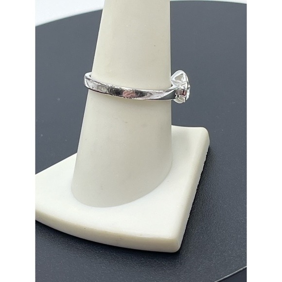 Swarovski Three Round Bezel Set Crystals Ring Sz 8.5 - Picture 5 of 11